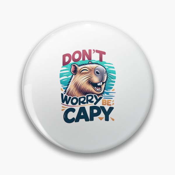 Item preview, Don't Worry Be Capy: Funny smiling capybara design for moments of joy and relaxation designed and sold by Polarisofficial.