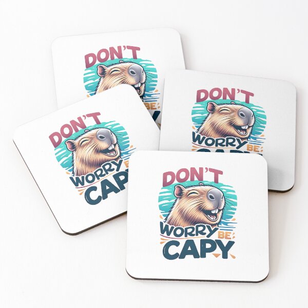 Item preview, Don't Worry Be Capy: Funny smiling capybara design for moments of joy and relaxation designed and sold by Polarisofficial.
