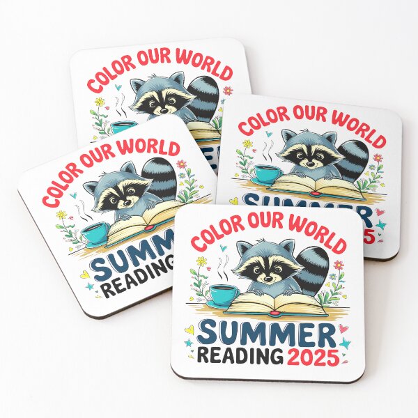 Item preview, Color Our World Summer Reading 2025 Cute Raccoon Book Lover designed and sold by designleon19.