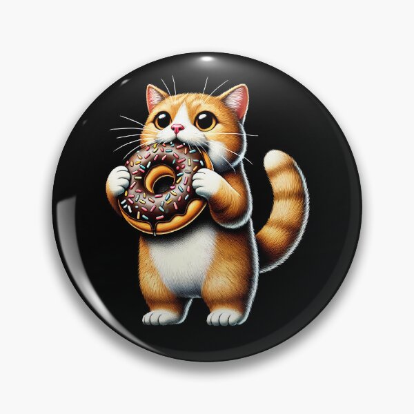Item preview, Cat Eating Donut Kitten Donut Lover designed and sold by Kimberley King Art  King Art.