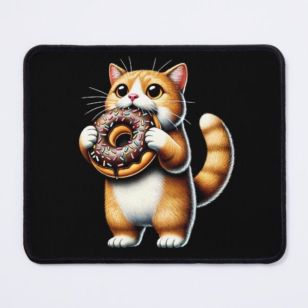Item preview, Cat Eating Donut Kitten Donut Lover designed and sold by Kimberley King Art  King Art.