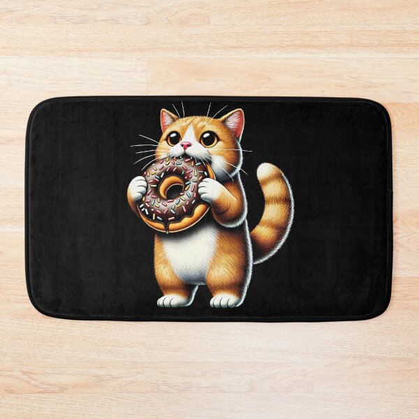 Item preview, Cat Eating Donut Kitten Donut Lover designed and sold by Kimberley King Art  King Art.