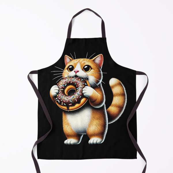 Item preview, Cat Eating Donut Kitten Donut Lover designed and sold by Kimberley King Art  King Art.