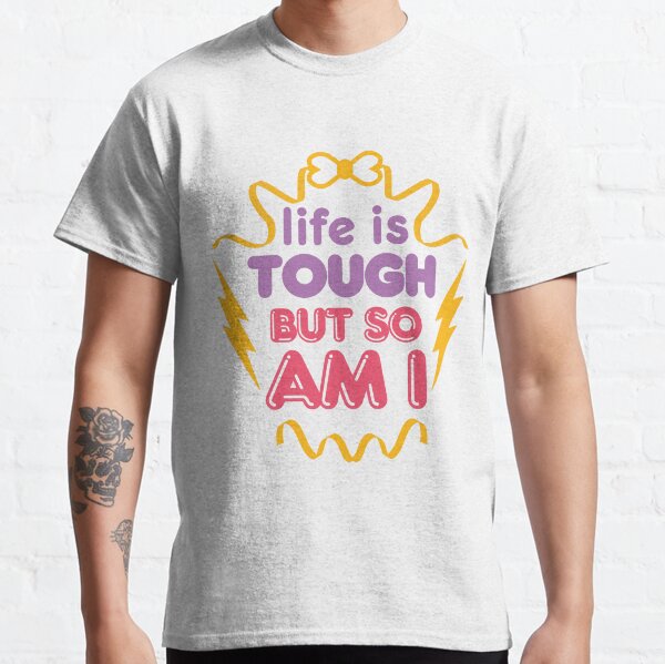 Vista previa del artículo con la obra «La vida es dura, pero yo también lo soy: diseño atrevido y motivador», diseñado y vendido por Ari Mun.