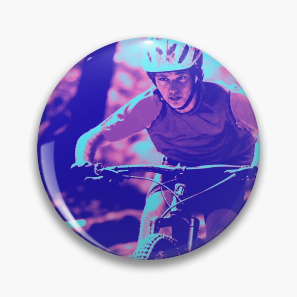 Item preview, Pink and Blue MTB Shredder – Trail Blazing Energy designed and sold by GrizzlyCollective.