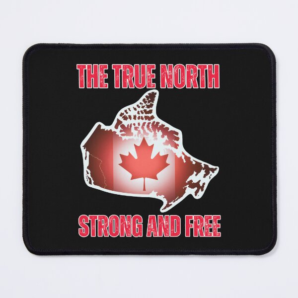 Item preview, The True North Strong: Patriotic Canada Map Art With Maple Leaf designed and sold by elynne9.