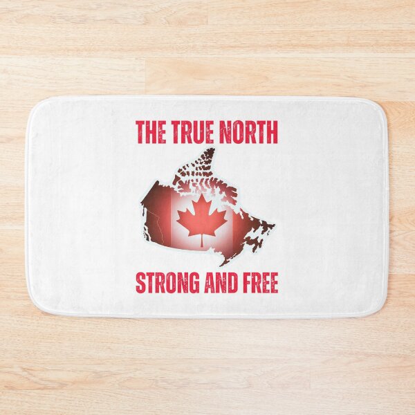 Item preview, The True North Strong:  Patriotic Canada Map Art With Maple Leaf designed and sold by elynne9.