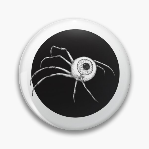 Item preview, Creepy Spider Eye Crawling out of a circle, pen and ink design designed and sold by BHG Art & Designs.