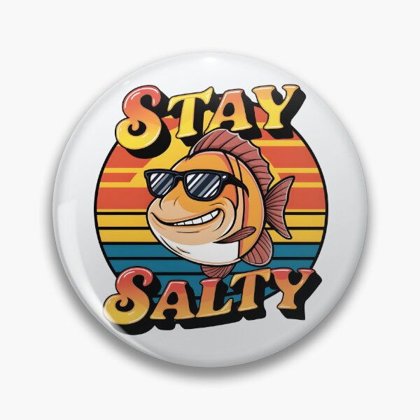 Item preview, Stay Salty – Funny Fish Pun Design designed and sold by Jollys-ArtShop.