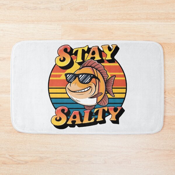 Item preview, Stay Salty – Funny Fish Pun Design designed and sold by Jollys-ArtShop.