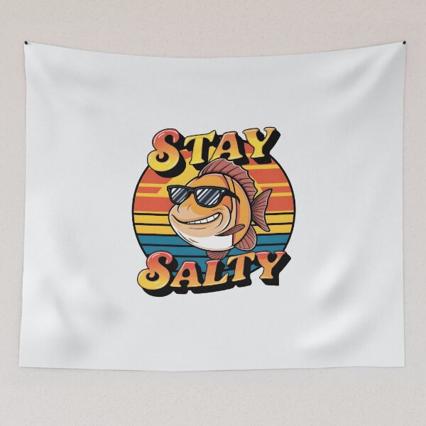 Item preview, Stay Salty – Funny Fish Pun Design designed and sold by Jollys-ArtShop.