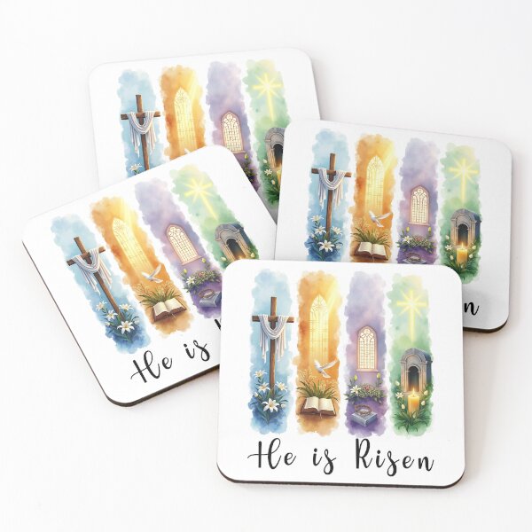 Item preview, He is Risen Jesus Christian Happy Easter designed and sold by Blok45.