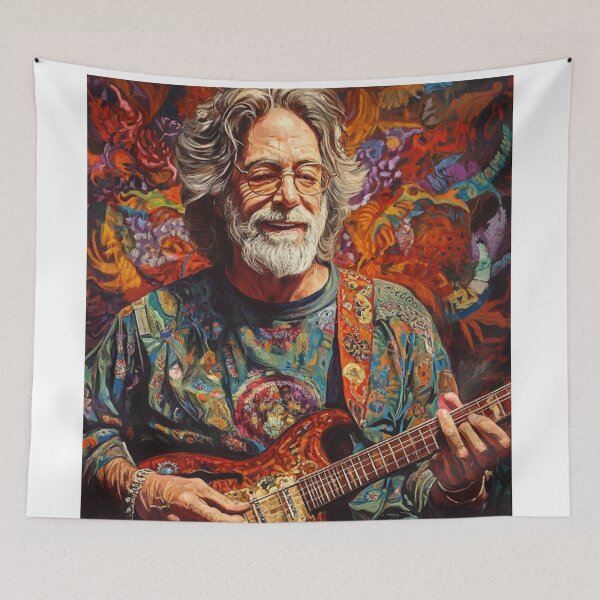 Item preview, Psychedelic Jerry Garcia Art – Grateful Dead Inspired Design designed and sold by PixelMuse2024.