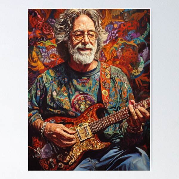 Item preview, Psychedelic Jerry Garcia Art – Grateful Dead Inspired Design designed and sold by PixelMuse2024.