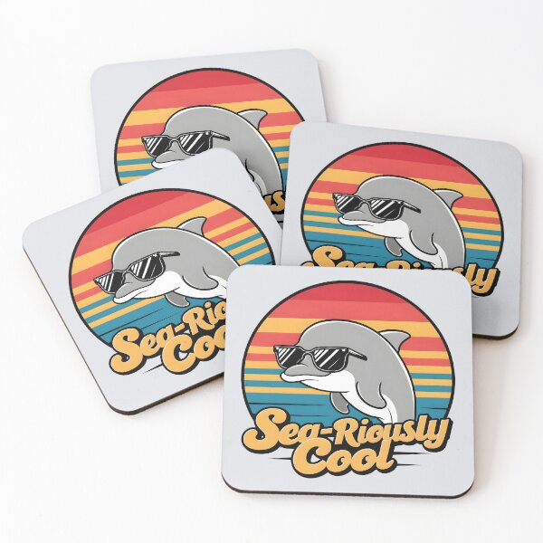 Item preview, Sea-riously Cool – Funny Dolphin Pun Design designed and sold by Jollys-ArtShop.