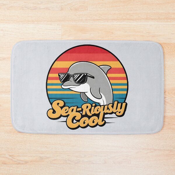 Item preview, Sea-riously Cool – Funny Dolphin Pun Design designed and sold by Jollys-ArtShop.