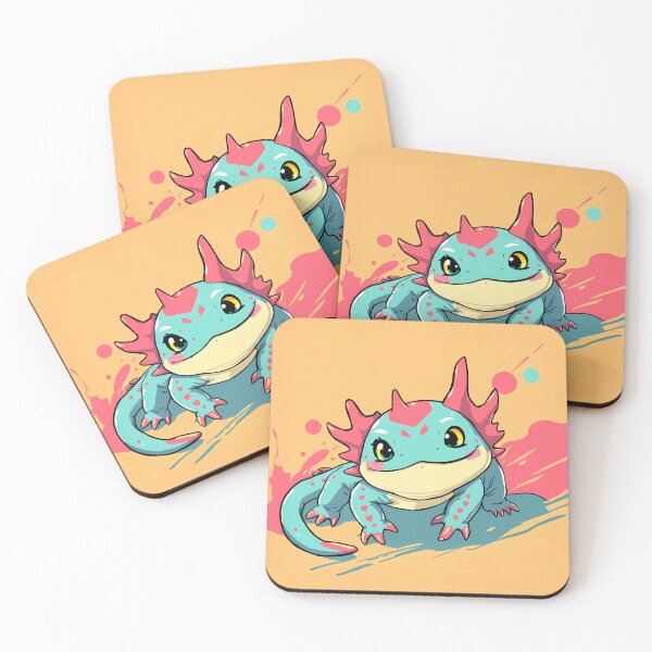 Item preview, Kawaii Axolotl Adventure – Cute & Playful Cartoon Axolotl designed and sold by KateVil.