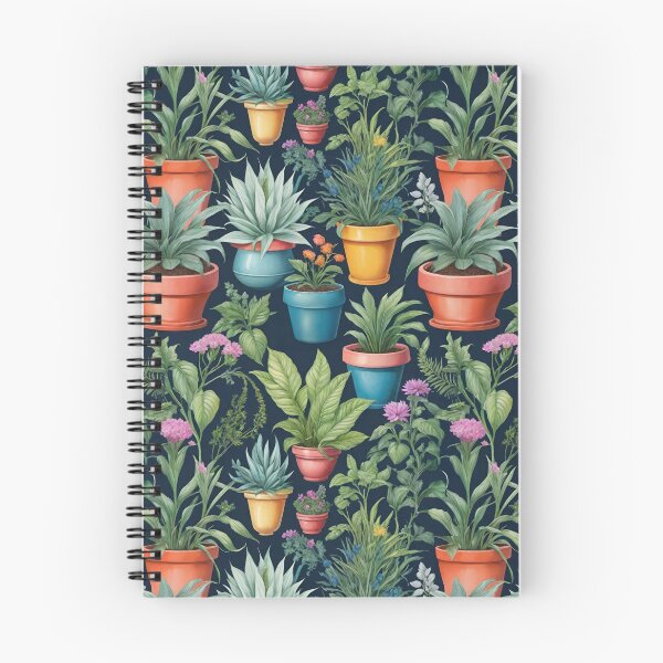 Item preview, House Plants And Flowering Container Plants On A Black Background designed and sold by CarrollGene.
