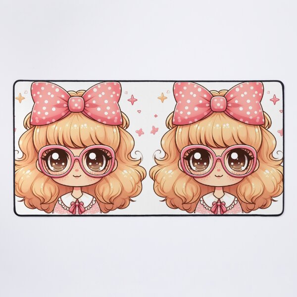 Item preview, Cute Kawaii Girl in Sunglasses and Bow designed and sold by ZanyPaintbrush.