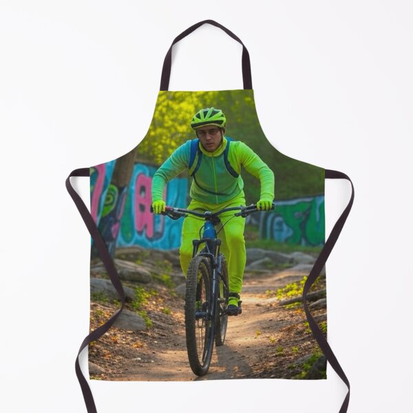 Item preview, Green MTB Shredder Tearing Through the Forest designed and sold by GrizzlyCollective.