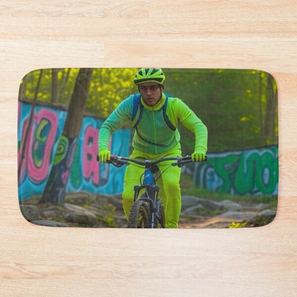 Item preview, Green MTB Shredder Tearing Through the Forest designed and sold by GrizzlyCollective.