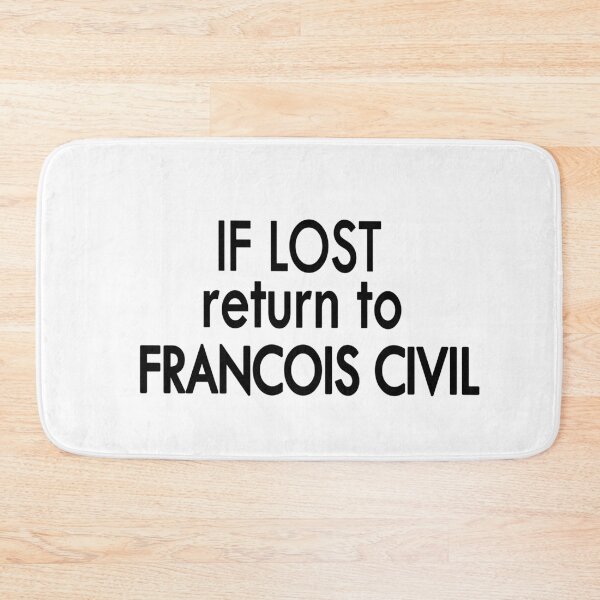 Item preview, if lost return to Francois Civil designed and sold by Sasya.