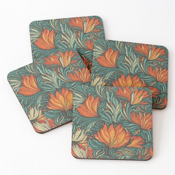 Item preview, Floral petals burst abstract pattern designed and sold by Designbes.