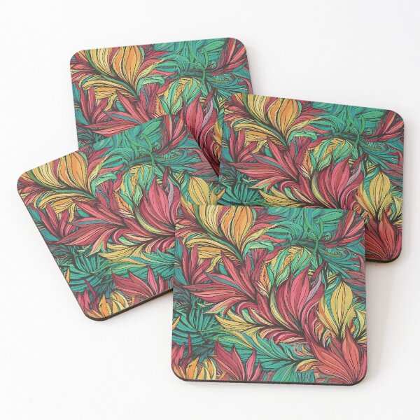 Item preview, Floral abstract burst pattern designed and sold by Designbes.