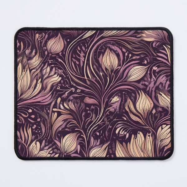 Item preview, Abstract florals curling stems pattern designed and sold by Designbes.