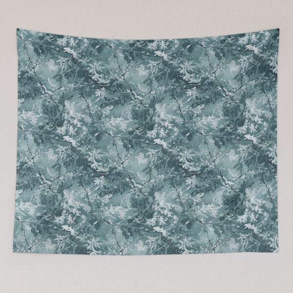 Item preview, winter snow dusted branches with icy textures designed and sold by Designbes.