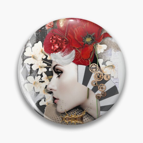Item preview, Black, White & Red Poppy Collage designed and sold by  Designs by Nikki-Louise.