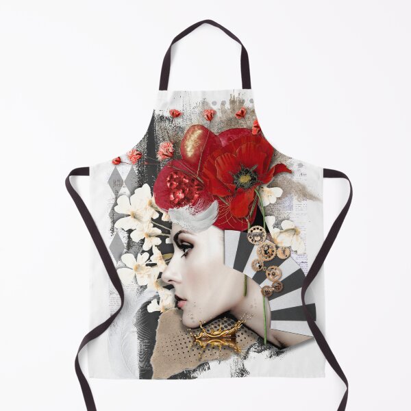 Item preview, Black, White & Red Poppy Collage designed and sold by  Designs by Nikki-Louise.