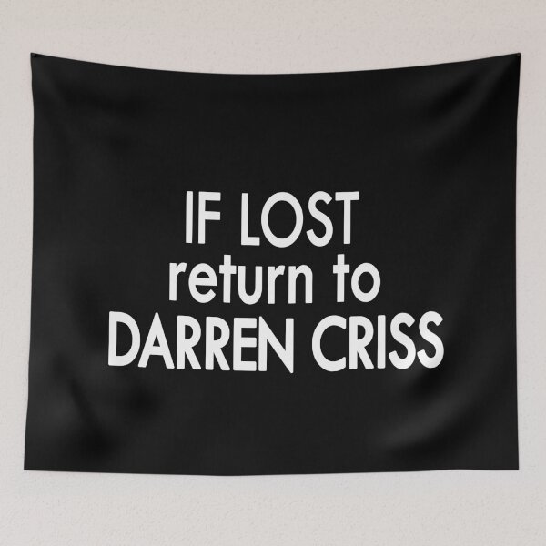 Item preview, if lost return to Darren Criss Black White designed and sold by Sasya.
