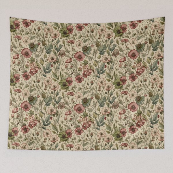 Item preview, botanical illustration of wildflowers designed and sold by Designbes.