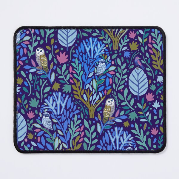 Item preview, Midnight Blue Garden of Owls designed and sold by Janet Broxon.