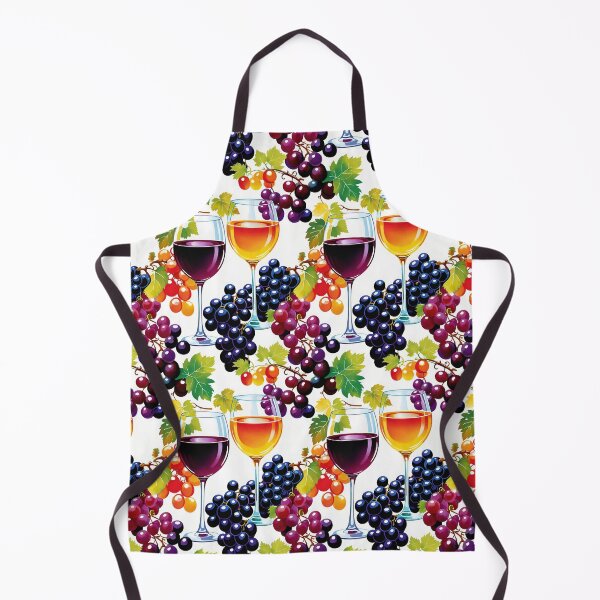 Item preview, Red And Golden Wine Surrounded By Lush Purple Grapes And Delicate Green Grape Leaves designed and sold by CarrollGene.