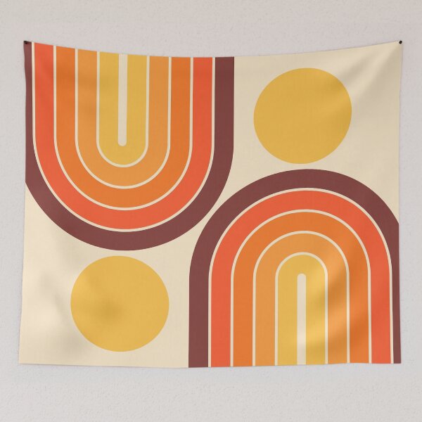 Item preview, Midcentury Modern Geometric Arch I in Retro theme designed and sold by nineFlorals.