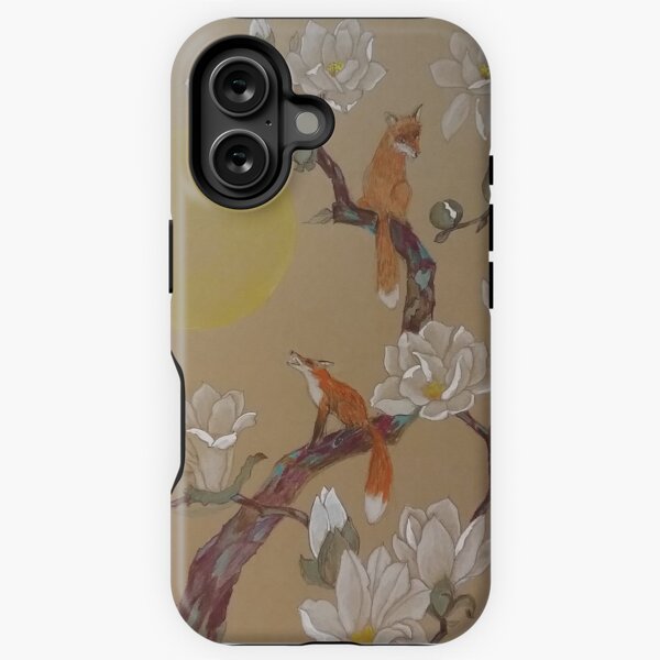 Aperçu de l'œuvre Renards et fleurs de magnolia créée et vendue par Mars4art.