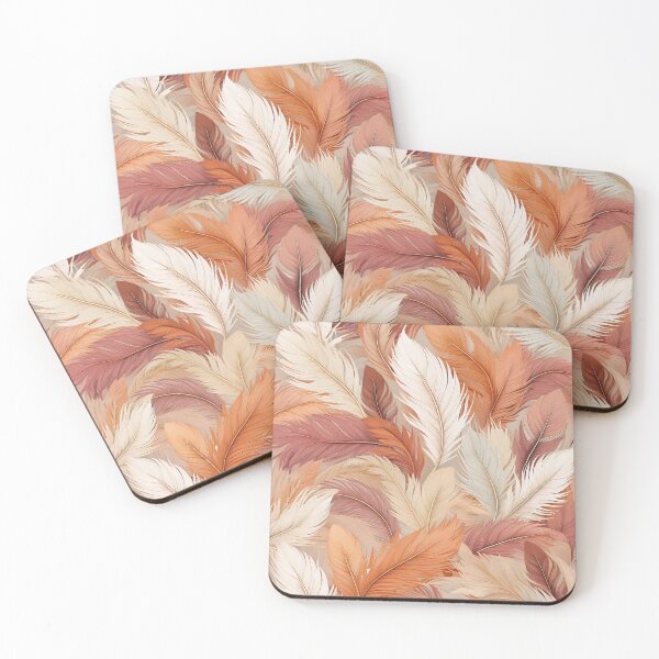 Item preview, Coquette fluffy feathers pattern designed and sold by Designbes.