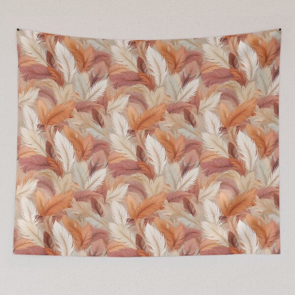 Item preview, Coquette fluffy feathers pattern designed and sold by Designbes.