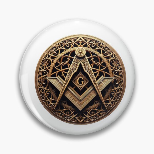 Item preview, Gold square and compass with "G" designed and sold by Trying to survive.
