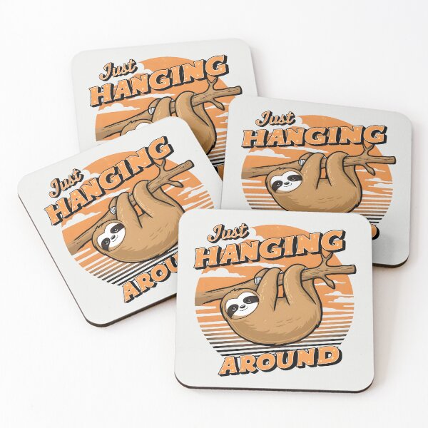 Item preview, Just Hanging Around – Cute Sloth Pun Design designed and sold by Jollys-ArtShop.