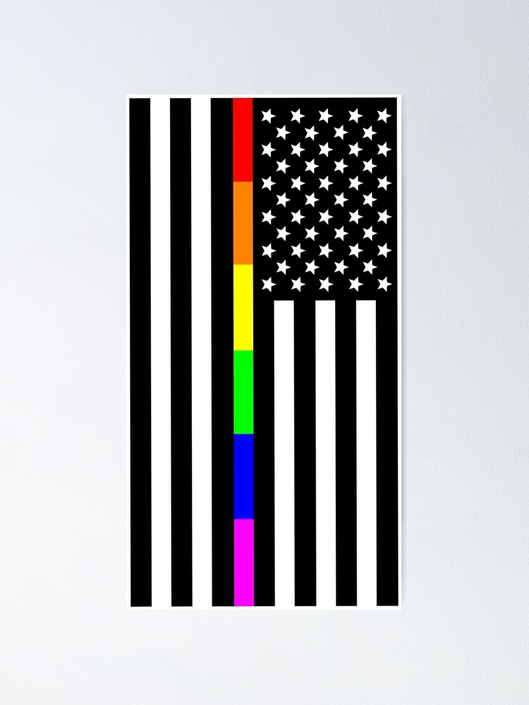 Thin American Rainbow Line | Poster