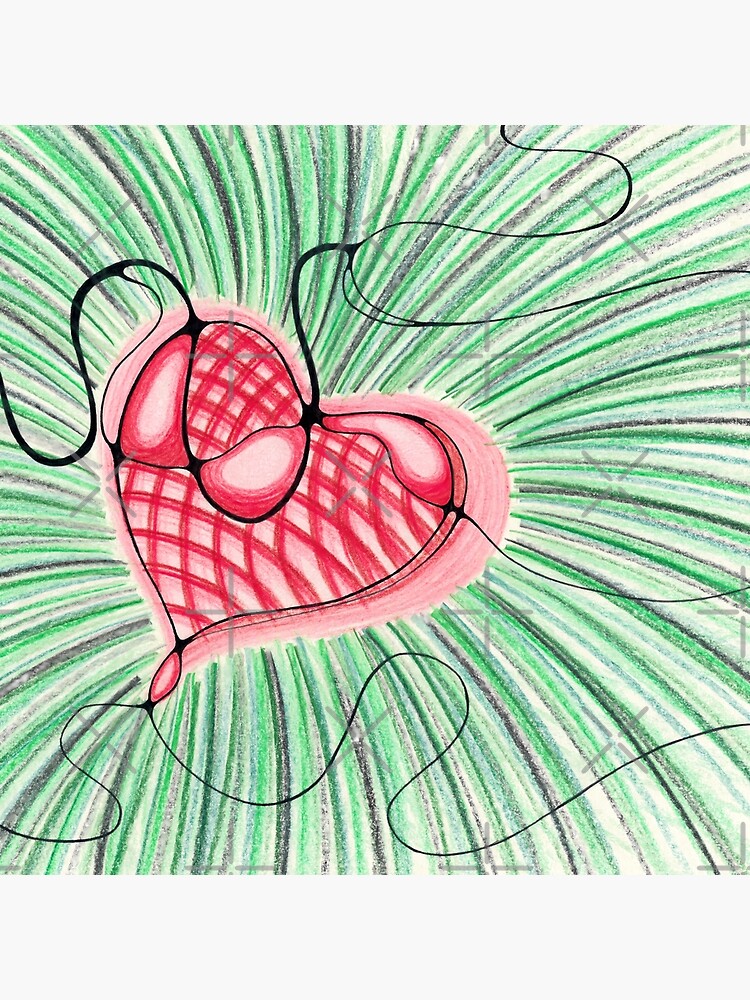 Thumbnail 4 of 4, Pillow, heart design with green background designed and sold by IsaBELLA-HeART.