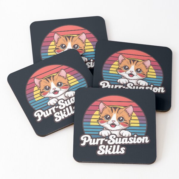 Item preview, Purr-suasion Skills – Cute Kitten Pun Design designed and sold by Jollys-ArtShop.