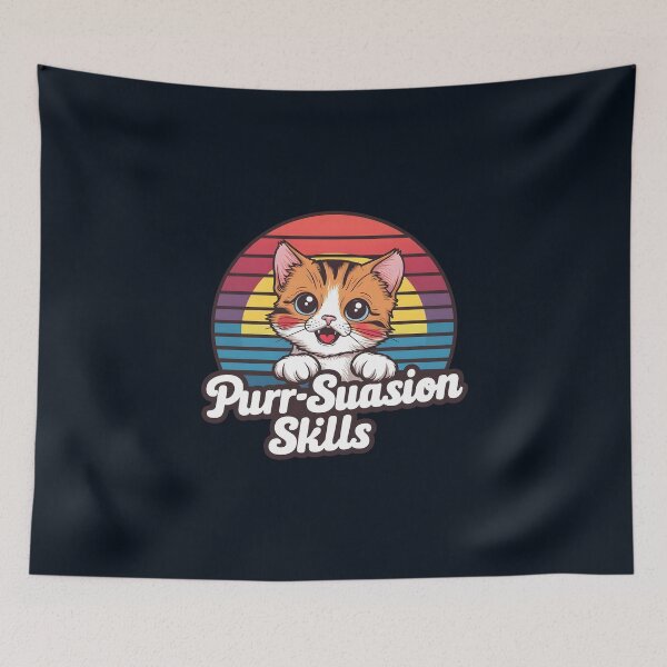 Item preview, Purr-suasion Skills – Cute Kitten Pun Design designed and sold by Jollys-ArtShop.