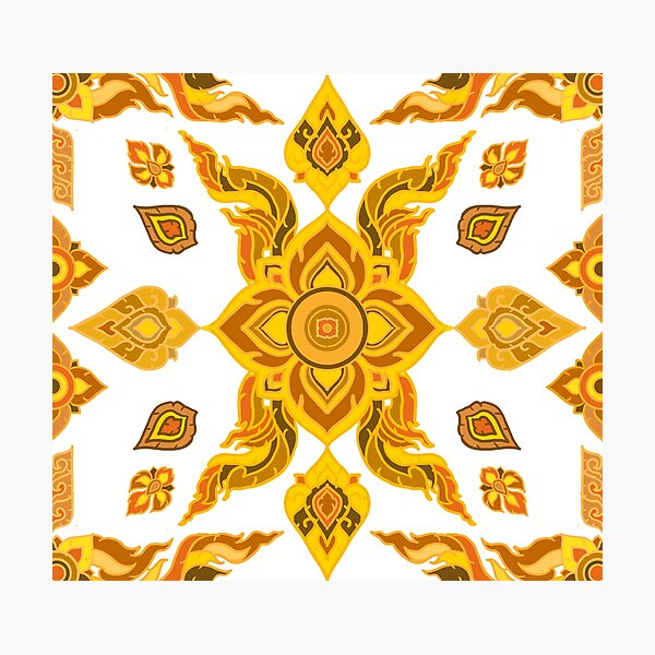 Item preview, Thai pattern art, fine art designed and sold by Art by Tualeg.