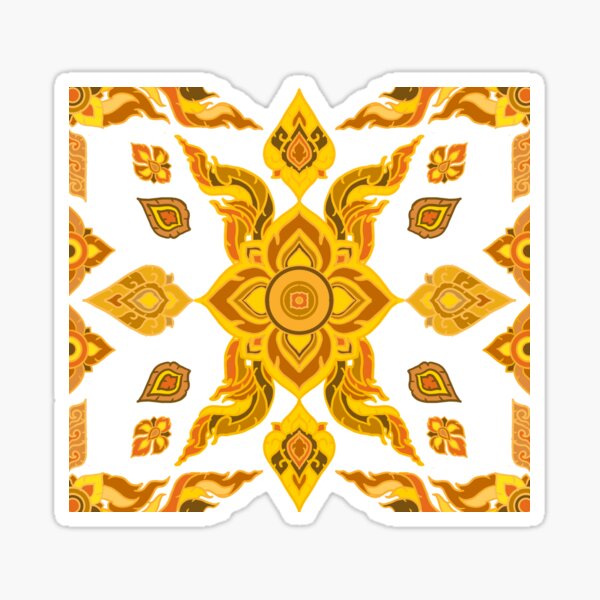 Item preview, Thai pattern art, fine art designed and sold by Art by Tualeg.