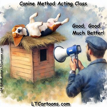 Artwork thumbnail, Canine Method Acting Class For The Silver Screen by Rick London Gifts