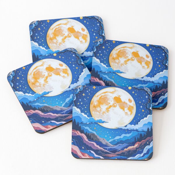 Item preview, Full Moon in vibrant colors designed and sold by Miss Void.